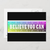 Drie woordcitaten ~ geloof dat je kunt ~ Briefkaar Briefkaart (Voorkant / Achterkant)