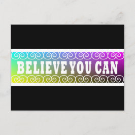 Drie woordcitaten ~ geloof dat je kunt ~ Briefkaar Briefkaart