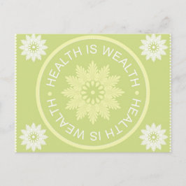 Drie woordcitaten ~Gezondheid is rijkdom~ Briefkaart