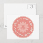 Drie woorden citaten ~Geloof je kunt~ Briefkaart (Voorkant / Achterkant)