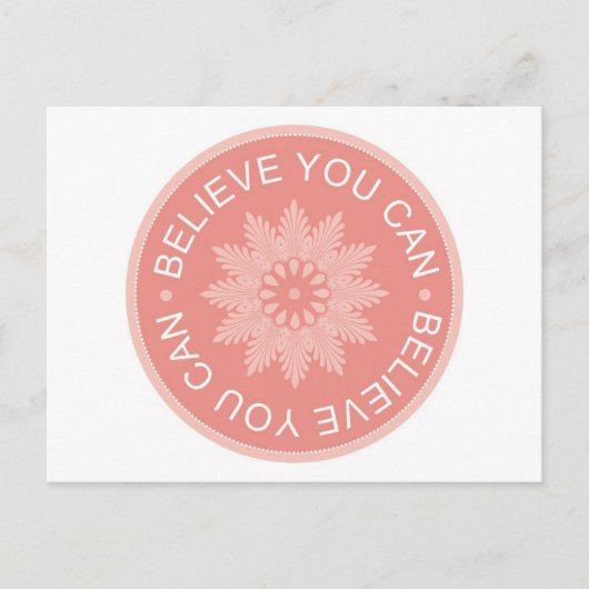 Drie woorden citaten ~Geloof je kunt~ Briefkaart (Voorkant)