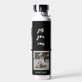 Drie woorden EDITABLE COLOR Water Flesje voor coll Waterfles