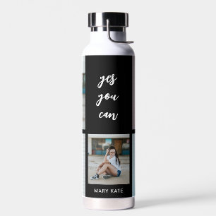 Drie woorden EDITABLE COLOR Water Flesje voor coll Waterfles