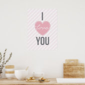 Drie woorden: Ik hou van je Poster (Keuken)