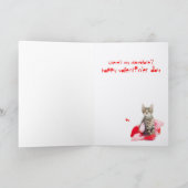 Drie woordjes kitten Valentijn Feestdagen Kaart (Binnen)