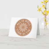 Drie Word-citaten ~All is goed ~Inspirerend Kaart (Gele Bloem)