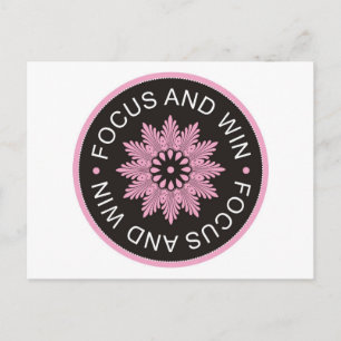 Drie Word-citaten ~Focus en Win ~motivatie Briefkaart