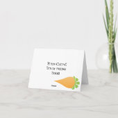 Drie wortelen feestdagen kaart (Achterkant)