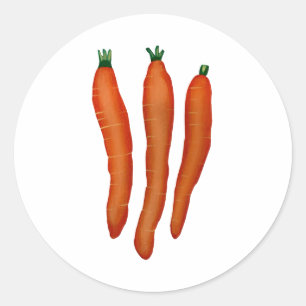 Drie wortelschilderijen op stickers