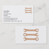 Drie Wrenches. Gereedschap. Bruin. Visitekaartje (Voorkant / Achterkant)