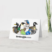 Drie Zangvogels (vs) van Kerstmis Feestdagen Kaart (Achterkant)