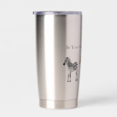 Drie Zebras Geïsoleerde Drinkbeker (Rechts)