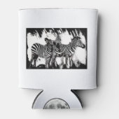 Drie zebra's schilderen blikjeskoeler (Voorkant)