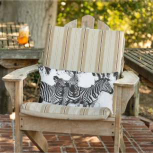 Drie zebra's schilderen buitenkussen