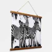 Drie zebra's schilderen hangend wandkleed (Gebogen)