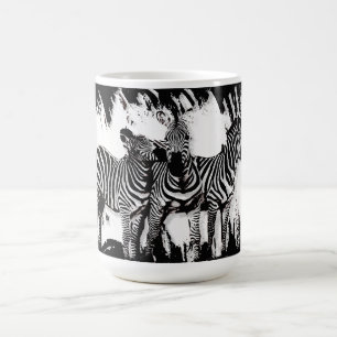 Drie zebra's schilderen koffiemok