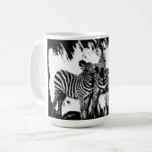 Drie zebra's schilderen koffiemok (Voorkant links)