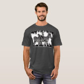 Drie zebra's schilderen t-shirt (Voorkant volledig)