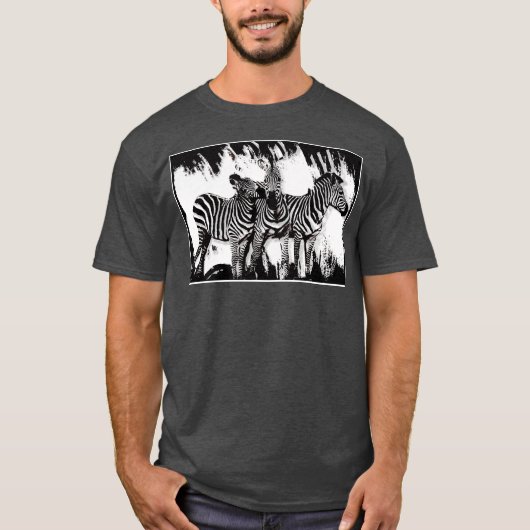 Drie zebra's schilderen t-shirt (Voorkant)