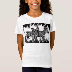 Drie zebra's schilderen t-shirt