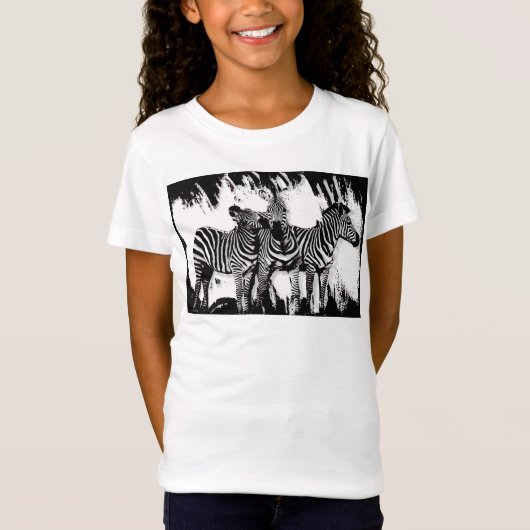 Drie zebra's schilderen t-shirt (Voorkant)