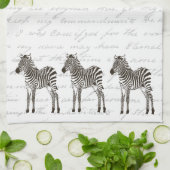 Drie Zebras Theedoek (Gevouwen)