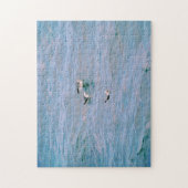 Drie Zeeen Vogels in de Ocean Gull Art Puzzel Legpuzzel (Verticaal)