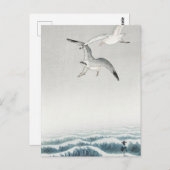 Drie zeegarens Schilderen door Ohara Koson Briefkaart (Voorkant / Achterkant)