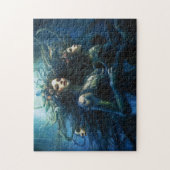 Drie Zeenimfen in Spiegel Fantasie Schilderij Legpuzzel (Verticaal)