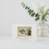 Drie zeeschelpen visitekaartje (Staand voorkant)