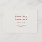 Drie zeeschelpen visitekaartje (Achterkant)