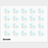 Drie zeesterren Prints Ronde Sticker (Vel)