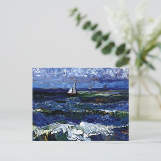 Drie zeilboten briefkaart (Staand voorkant)