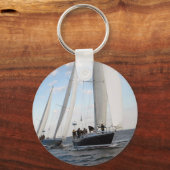 Drie Zeilboten op het Zee. Sleutelhanger (Voorkant)