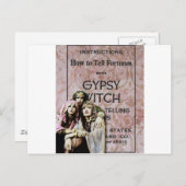 Drie zigeuners, veranderde kunst briefkaart (Voorkant / Achterkant)