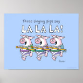 DRIE ZINGPIGS poster van Sandra Boynton (Voorkant)