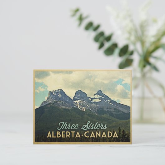 Drie zisters Alberta Canada Briefkaart (Staand voorkant)