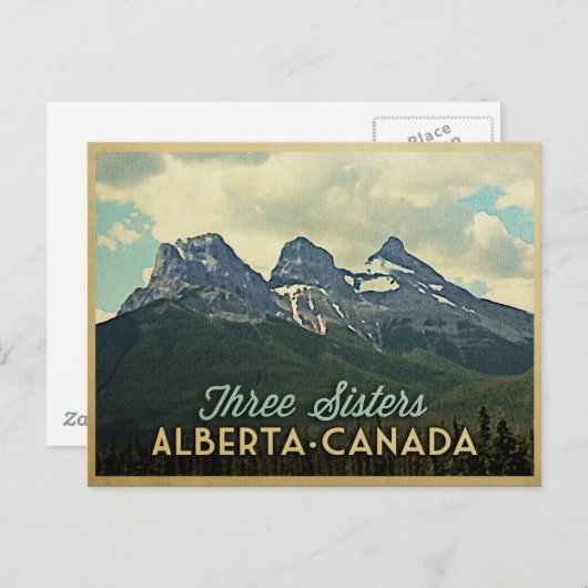 Drie zisters Alberta Canada Briefkaart (Voorkant / Achterkant)