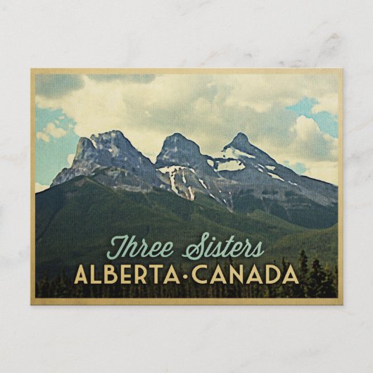 Drie zisters Alberta Canada Briefkaart (Voorkant)