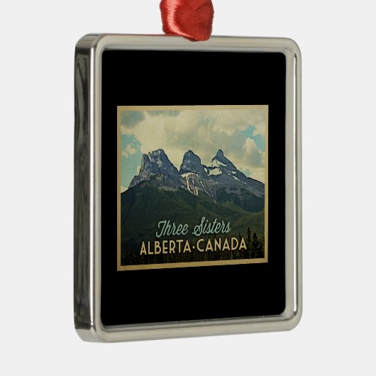 Drie zisters Alberta Canada Metalen Ornament (Rechts)