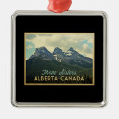 Drie zisters Alberta Canada Metalen Ornament (Voorkant)