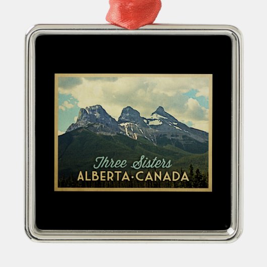 Drie zisters Alberta Canada Metalen Ornament (Voorkant)