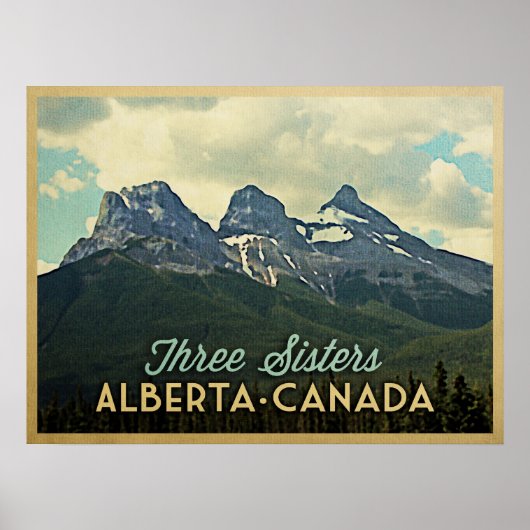 Drie zisters Alberta Canada Poster (Voorkant)