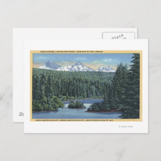 Drie Zisters bergen nabij buis OF van Scott Briefkaart (Voorkant / Achterkant)