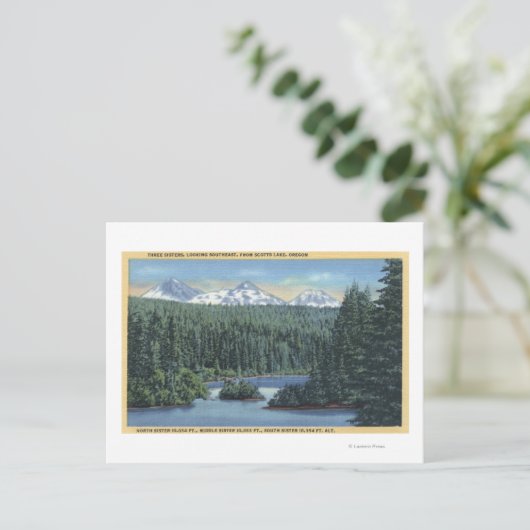 Drie Zisters bergen nabij buis OF van Scott Briefkaart (Staand voorkant)