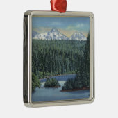 Drie Zisters bergen nabij buis OF van Scott Metalen Ornament (Rechts)