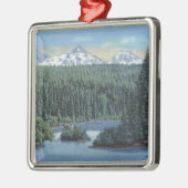 Drie Zisters bergen nabij buis OF van Scott Metalen Ornament (Links)