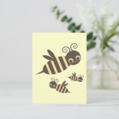 Drie zoembijen briefkaart (Staand voorkant)