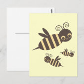 Drie zoembijen briefkaart (Voorkant / Achterkant)