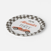 Drie zondagse Borden voor  racewagens Papieren Bordje (Gekanteld)